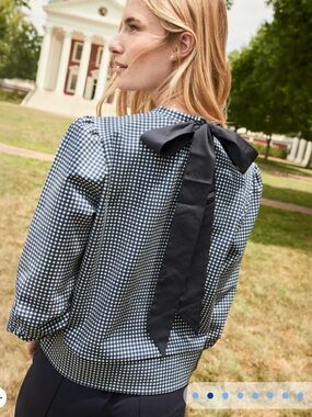 Addison Bay Ponte Beta Pullover Gingham